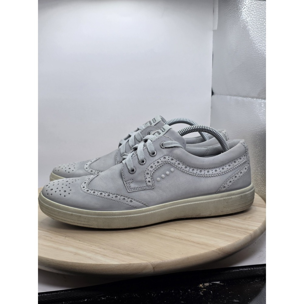 Mens Size 8-8.5 Eur 42-ECCO Wingtip Casual Hybrid Golf Shoe 1520140137 Concrete